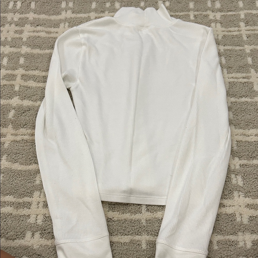American Eagle Outfitters White Long Sleeve Bodysuit